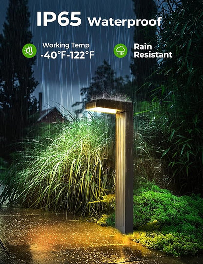 Solar Pathway Lights Outdoor 10 Pack, 3 Color in 1 Bright Landscape Lighting with Cool/Warm/Daylight White Modes, Auto On/Off, IP65 Waterproof for Yard Garden Walkway Sidewalk Patio Lawn Decor