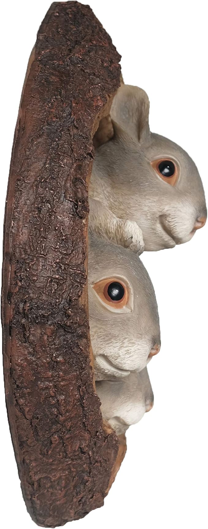Squirrel Tree Wall Mount 7"x11" - Polyresin Wall Sculpture Ornament for Indoor or Outdoor Decor - Squirrel Tree Faces Animal Garden Decorations