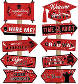 Camping Party Sign Camping Party Themed Directional Signs Camper Welcome Yard Outdoor Wall Sign Supplies Photo Props Backdrop Decoration Decor(Vibrant)