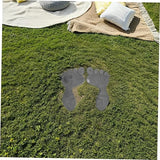 Mikikit 1 Pair Cast Iron Garden Footprint Stepping Stones Heavy Duty Outdoor Mats for Walkway Decor Low Maintenance Iron Garden Statues for Clean Pathways and Easy Access
