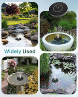 Solar Water Fountain for Bird Bath, 2026 Upgraded Solar Powered Fountain Pump with 6 Nozzle for Outdoor Garden, Pond, Pool, Birdbath