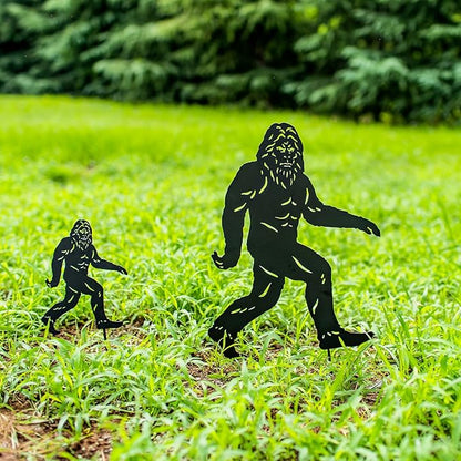 EZTZEN 15.8 inch Bigfoot Outdoor Decor Big Foot Sasquatch Gifts for Men/Dad/Women Metal Bigfoot Silhouette Statues for Yard Decor, Garden Decor, Yard Art, Forests, Yard Display, Lawn Decorations