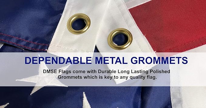 DMSE Solid Light Blue Flag, 3x5 Flag, UV Resistant, Fade Resistant Material with Metal Grommets (3ft x 5ft), (Nylon), (Light Blue)