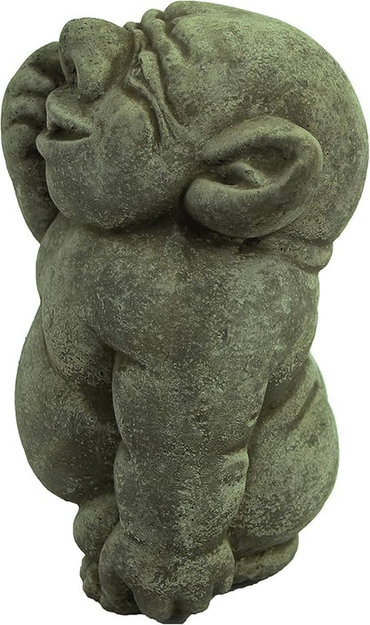Ogre Garden Statue Picking Nose Concrete Troll Sculpture