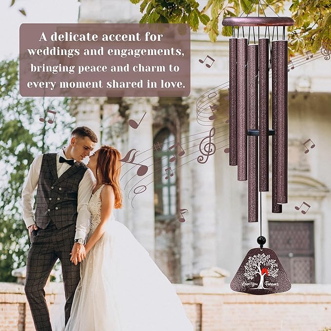 Kubbut Wedding Gifts for Couples 2026, Mr and Mrs Gift, Bridal Shower Gifts for Bride，Wedding Decor Wind Chimes 32", Newly Wed Present for The Couple, Bride and Groom Present for Newlyweds