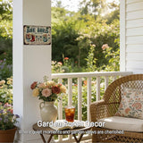Welcome to My She Shed Sign - Funny Garden Signs for Outdoor Decor, Gardening Gifts for plant lover Women, Green House Decor, Metal Signs Vintage 12x8 Inch