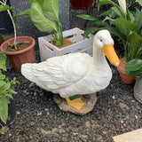 Duck Statue Outdoor Decor for Garden, 5.6" Fairy Yard Figurines Home Sculptures for Lawn Patio Front Porch Backyard