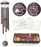 10th Anniversary Wind Chimes Gifts for Men Women, Romantic 10 Year Anniversary for Couples, Parents, Wife, Husband, Friends, Happy Anniversaries Decorations