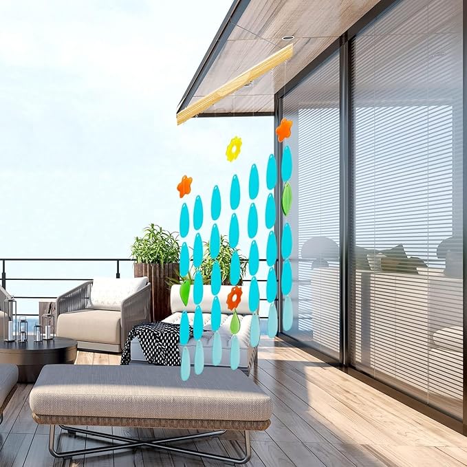 Solar Wind Chimes with Lights - Unique Glass Hanging Wind Chime for Outdoor Decor, Perfect for Garden, Patio, and Yard
