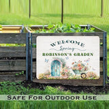 Personalized Metal Signs with Name Made in USA Custom Vintage Garden Sign Waterproof Vintage Decorative Metal Print for Wall Decor Customized Home Garden Ideas Gifts Artwork Prints for Yard Ourdoor