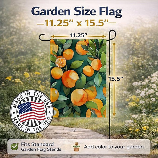Caroline's Treasures Florida Orange Blossom in Watercolor Garden Flag Mailbox Flag Decorative Yard Flag Banner Outside Patio Artwork Yard Flower Beds, Garden Size, Multicolor