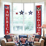 250th Anniversary American Banners - 2 Pack 4th of July Decorations Banner - 1776-2026 250th Anniversary Patriotic Hanging Banner Red White and Blue Independence Day Decor for Indoor Outdoor