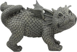 Ebros Gift Whimsical Dog Style Peeing Garden Dragon Statue 12" Long Cute Naughty Baby Dragon Cocking Leg Faux Stone Resin Finish Figurine
