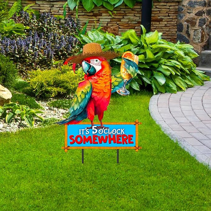Briarwood Lane Sunset Parrot Metal Art