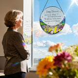 8” Stained Glass Suncatcher Ornament – Floral Retirement Window Hanging Decorations, Retirement Gifts & Retired Gifts for Women, Men, Friends, Coworkers, Teachers - Style I