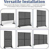 Outdoor Privacy Screen,72" H×47" W Metal Privacy Screen, Freestanding Privacy Fence Panels for Patio
