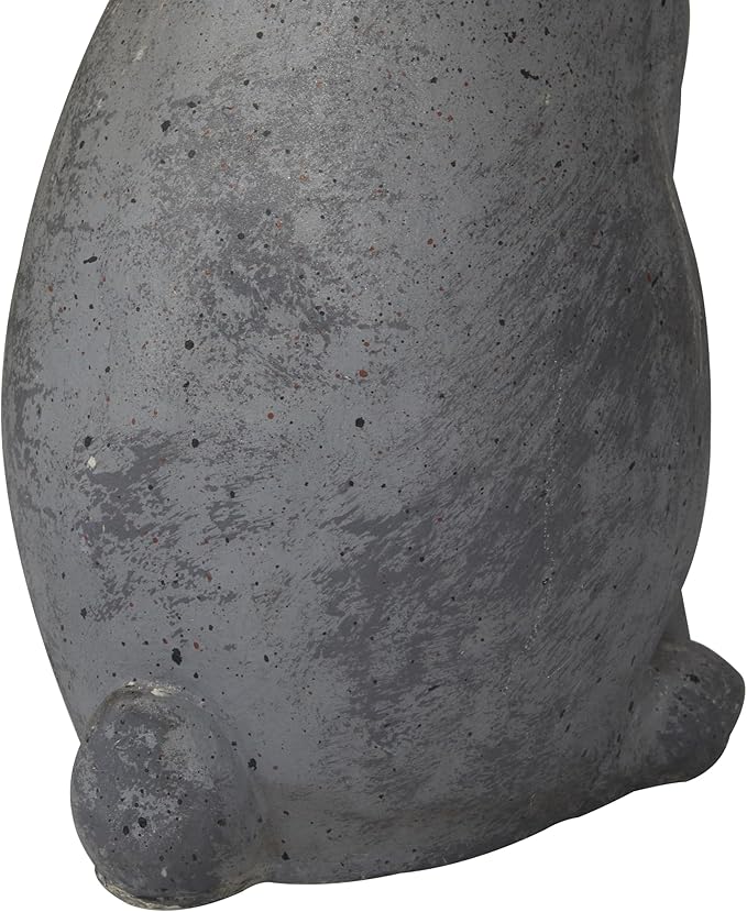 Deco 79 Polystone Rabbit Decorative Garden Sculpture Indoor Outdoor Garden Statue, Outdoor Sculpture 7" x 8" x 20", Gray