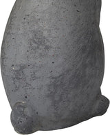 Deco 79 Polystone Rabbit Decorative Garden Sculpture Indoor Outdoor Garden Statue, Outdoor Sculpture 7" x 8" x 20", Gray