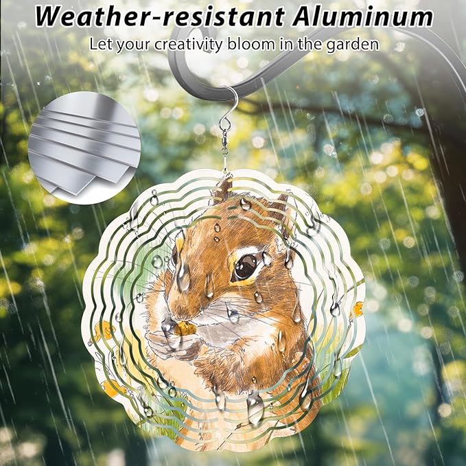 10 Pack 8 Inch Sublimation Wind Spinner Blanks,Wind Spinners Sublimation Blanks 3D Aluminum Metal Wind Spinners for Yard and Garden Indoor Outdoor Window Porch Decoration Round (10 Pcs 8 Inch)
