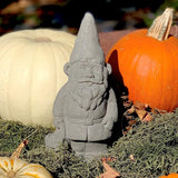 Garden Gnome with Bucket: Solid Durable Stone Statue with Vintage Texture. Sealed for Outdoors. Handcrafted USA. (Antique/Gray)