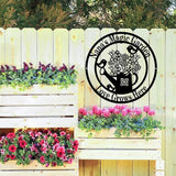 Custom Garden Sign Art,Personalized Garden Wall Art Decor,Custom Metal Flowers Shop,Birds Metal Sign for Home Wall Hanging Outdoor Decorate Gifts