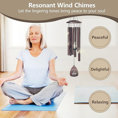 TRILVIX Retirement Gift for Woman Men – 32" Wind Chimes with Happy Retirement Tag, Outdoor Decoration for Retirement Party, Cool Retirement Gifts for Teachers Coworkers Boss Nurses Colleague Friends