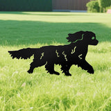 Running Cavalier King Charles Spaniel Garden Statue - Rustproof Metal Outdoor Decor Garden Stake | Dog Topiary Art & King Charles Cavalier Gifts for Pet Lovers