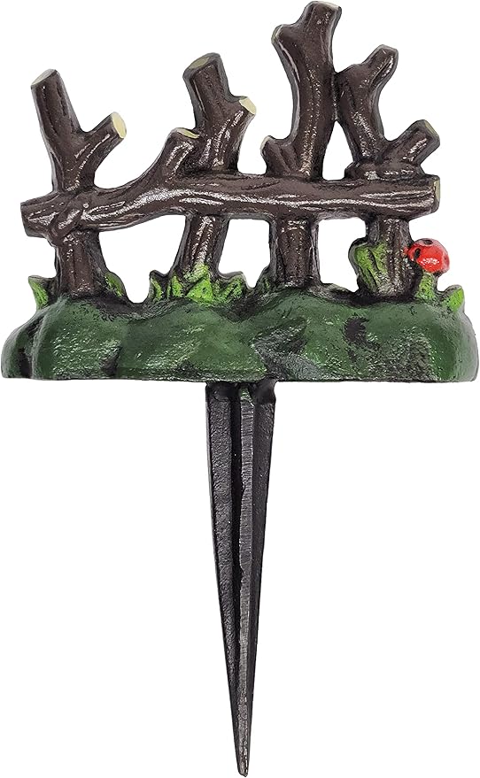 Lulu Decor, 100% Cast Iron Fairy Garden Fence Garden Decor Fairy Garden Accessories.