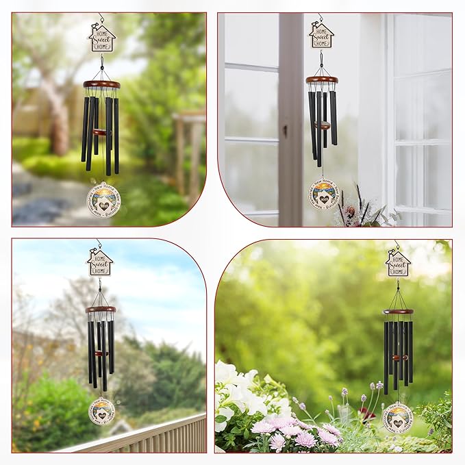 FLAGWIX House Warming Gifts New Home - Large Outdoor Wind Chimes for Outside 32 in - Windchimes Outdoors for Home Decor, Housewarming New Home Gift, New Home Gift Ideas, Wind Chime for Garden Decor