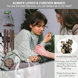 Sympathy Wind Chimes, 40" Memorial Wind Chimes for Loss of Loved One, Sympathy Memorial Bereavement Gift,in Memory of Loved One Loss of Mother Father，Home Decor Garden Patio Outdoor (Copper)