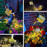 Solar Watering Can Lights, Large Retro Metal Hanging Solar Lights Outdoor Waterproof, Mother's Day Birthday Gifts for Women Mom Grandma Garden Yard Light LED Decoration Outside for Porch Lawn Patio