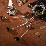 RENEMEGO 4 Set Bells for Door - DIY Witchcraft Supplies Kit Hanging Wind Chimes for Door Knob Wiccan Stuff Samhain Home Decor for House Bedroom Garden Wall Witch
