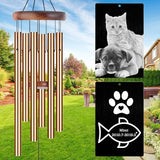Personalized Wind Chimes Memorial Engraved Gift,Custom Sympathy Wind Chime for Loss of Loved One,Customized Mother Father Dog Pet Family Remembrance Bereavement Gifts
