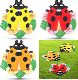 Yalikop 3 Pcs Ladybug Stepping Stones Resin 7-10inch Decorative Stepping Stone Ladybug Outdoor Garden Decorations for Garden Patio Walkway Sculpture Yard Art
