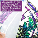 2 Pack Acrylic Thistle Window Hanging, 8in Scottish Symbol Stained - Style Decor, Suncatcher Ornament for Home Wall & Window, Ideal Gift for Celtic Culture Lover