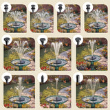 AISITIN 3.5W Solar Fountain for Bird Bath, Floating Solar Water Fountain Pump with 6 Interchangeable Nozzles, Outdoor Solar Water Pump for Garden Pond, Aquarium, Fish Tank, Pool
