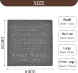 Personalized Memorial Stone Memorial Garden Stone - Sympathy Gifts for Loss of Dad, Mom or Loved One - Bereavement, Remembrance and Condolence Gift - Learning to Live Without Them Square