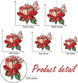 Butterfly and Peony Flower Acrylic Suncatcher, Flower Suncatchers for Window Hangings, Stained Glass Effect Garden Decor, Gift for Mother's Day, Mom, Grandma, Wife, Women