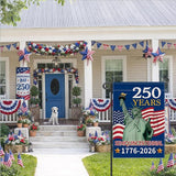 250th Anniversary America Garden Flag, 250 Anniversary USA Flag 1776-2026 Commemorative Patriotic 250 Years Banner 4th of July Yard Sign Double-Sided Waterproof Garden Flag 12x18 Inch