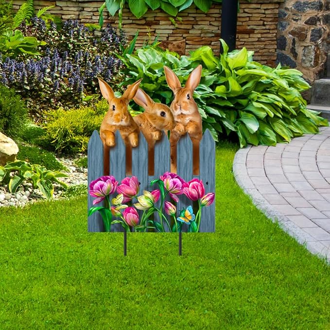 Briarwood Lane Garden Bunnies Metal Art