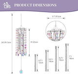 GiftAmaz Crystal Suncatcher Wind Chimes with 4 Tuned Tubes, Hanging Prism Rainbow Maker Chandelier Crystal Pendant Wind Chime Window Hanging Ornament Gift for Women Friends Home Garden Decor Birthday