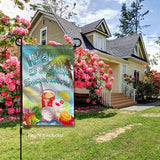 ANLEY Garden Flag Stand - Upgraded Version Reinforced Wrought Iron Garden Flag Pole Holder - Weather Resistant & Easy Assemble & Black Matte Coating - FREE Flag Stopper & Alligator Clip - H37" x W14"