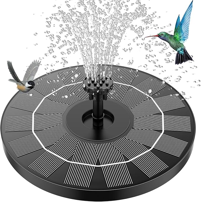 3.5W Solar Fountain for Bird Bath, Solar Water Fountain with Multiple Nozzles, 2026 New Solar Water Pump for Garden, Pond, Pool, Fish Tank and Outdoor