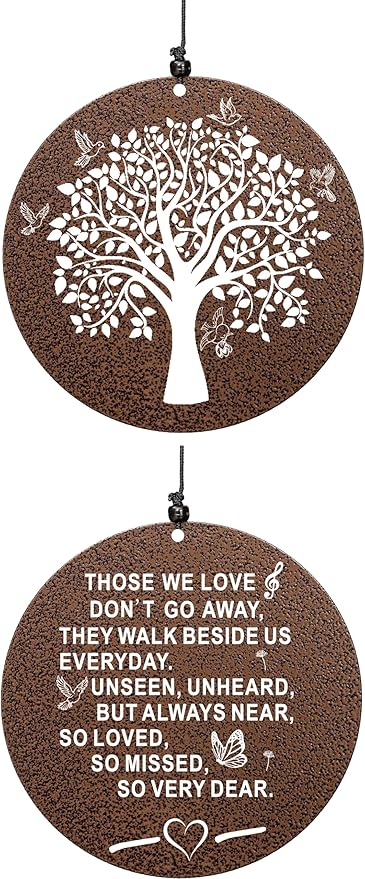 Sympathy Wind Chimes, 40" Memorial Wind Chimes for Loss of Loved One, Sympathy Memorial Bereavement Gift,in Memory of Loved One Loss of Mother Father，Home Decor Garden Patio Outdoor (Copper)