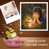 Garden Gnomes Outdoor, Solar Gnome Garden Statue & Fairy Garden Accessories, Funny Garden Gnome Yard Ornaments & Lawn Statues, Resin Decor Gnomes Gifts for Women Mom