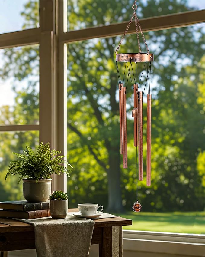 Butterfly Solar Wind Chimes - Metal Sunflower Windchimes with Lantern Outside Hanging Solar Lights Decor Gifts Garden Lawn Patio Yard Decoratoin Christmas Birthday Gift for Women Mom Grandma