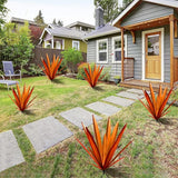 Homight Large Agave Sculpture Rustic Metal Agave Plant Outdoor Interior Decoration Outdoor Lawn Decoration Yard Wooden Posts Matching Garden Suitable for Patio