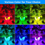 T-SUN Solar Pond Lights, 2 Headlamp RGB LED Spotlights, Underwater Submersible Fountain Lights Solar Fish Tank Light for Garden Fountain, Pond, Pool Decoration