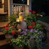 Braxio Solar Cat Garden Statue Decor - Standing Kitten Holding Lantern Weatherproof Resin Sculpture for Patio Yard Lawn Pathway Garden Gifts for Mom Grandma 9 x 5.5 x 11.6 Inch
