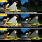 Solar Lights Outdoor, 6 Pack Waterproof LED Pathway Lights with 3 Adjustable Modes, Auto On/Off Lighting for Garden, Yard, Walkway, Driveway, Porch, Hanging on Trees or Tabletop, Warm White